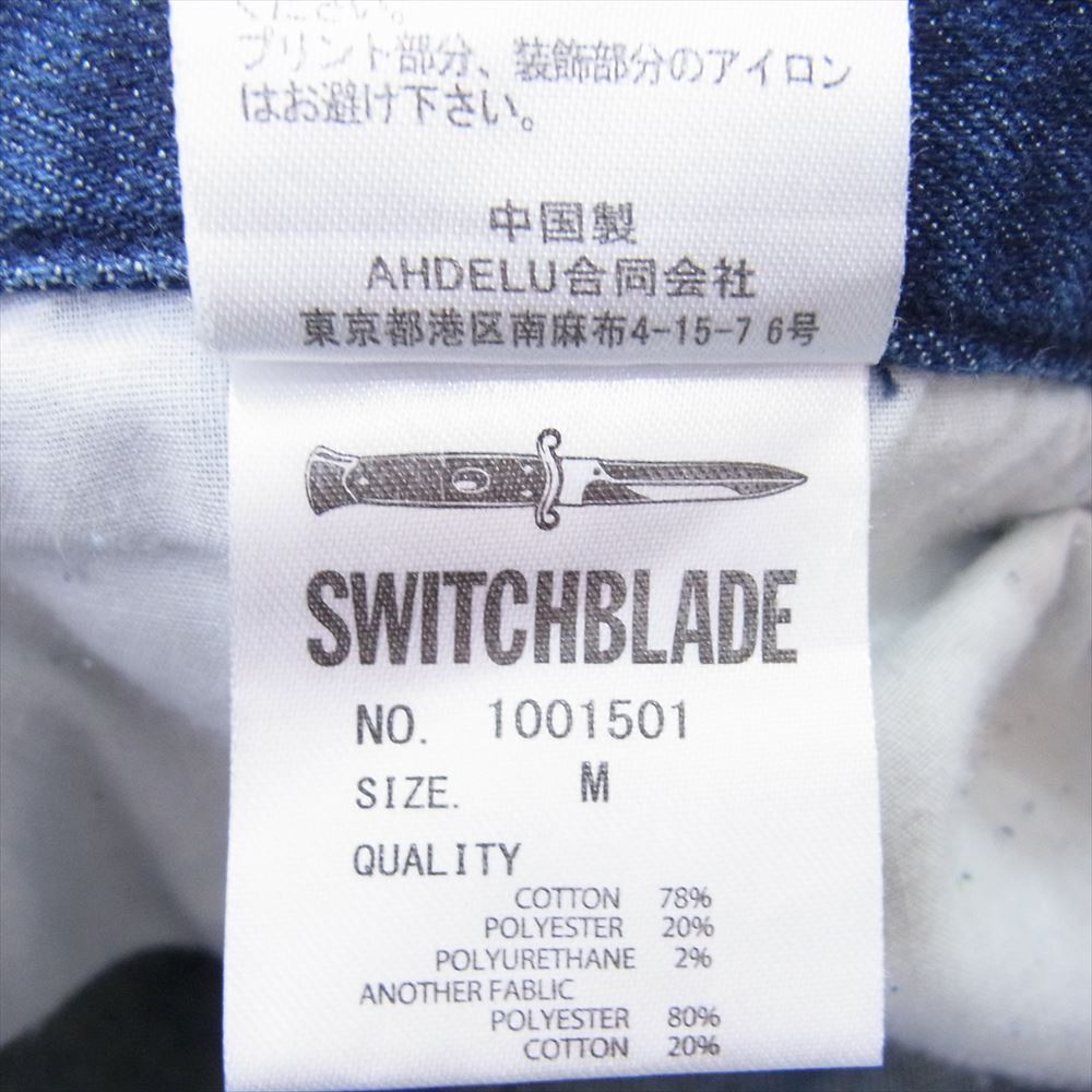 スイッチブレード 1001501 GRAPHIC PRINT DENIM PT INDIGO グラフィック プリント デニム パンツ インディゴブルー系 M【中古】