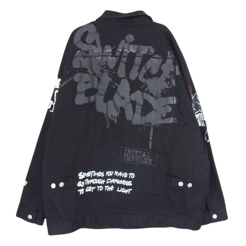 スイッチ ブレード 1001302 GRAPHIC PRINT DENIM JKT BLACK グラフィック プリント デニムジャケット ブラック系 L【中古】