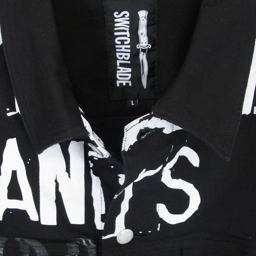 スイッチ ブレード 1001302 GRAPHIC PRINT DENIM JKT BLACK グラフィック プリント デニムジャケット ブラック系 L【中古】