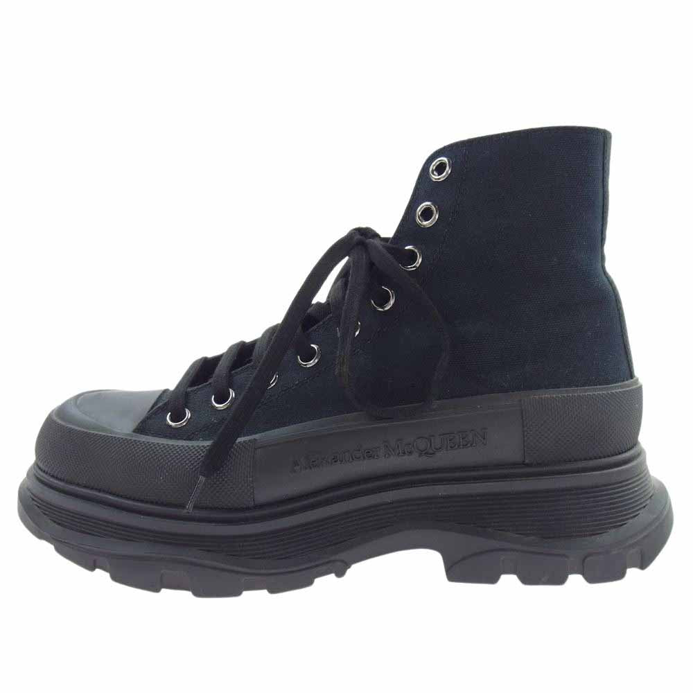 Alexander McQueen アレキサンダーマックイーン Tread Slick トレッドスリック ハイカットスニーカー ブラック系 41【中古】