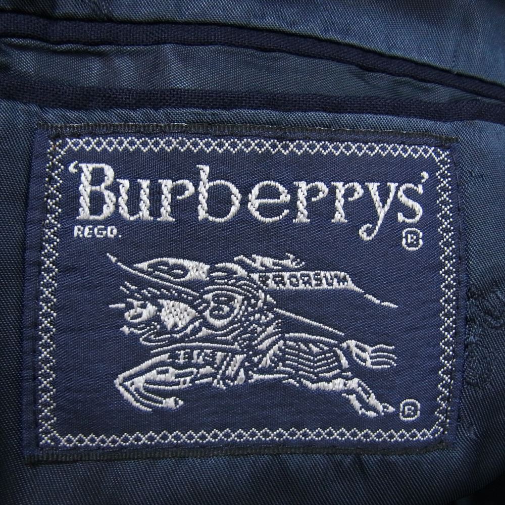 BURBERRY バーバリー BURBERRYS 金ボタン ピークドラペル ウール ダブル テーラード ジャケット ネイビー系 サイズ表記無【中古】