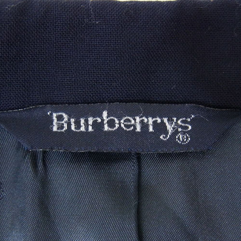 BURBERRY バーバリー BURBERRYS 金ボタン ピークドラペル ウール ダブル テーラード ジャケット ネイビー系 サイズ表記無【中古】