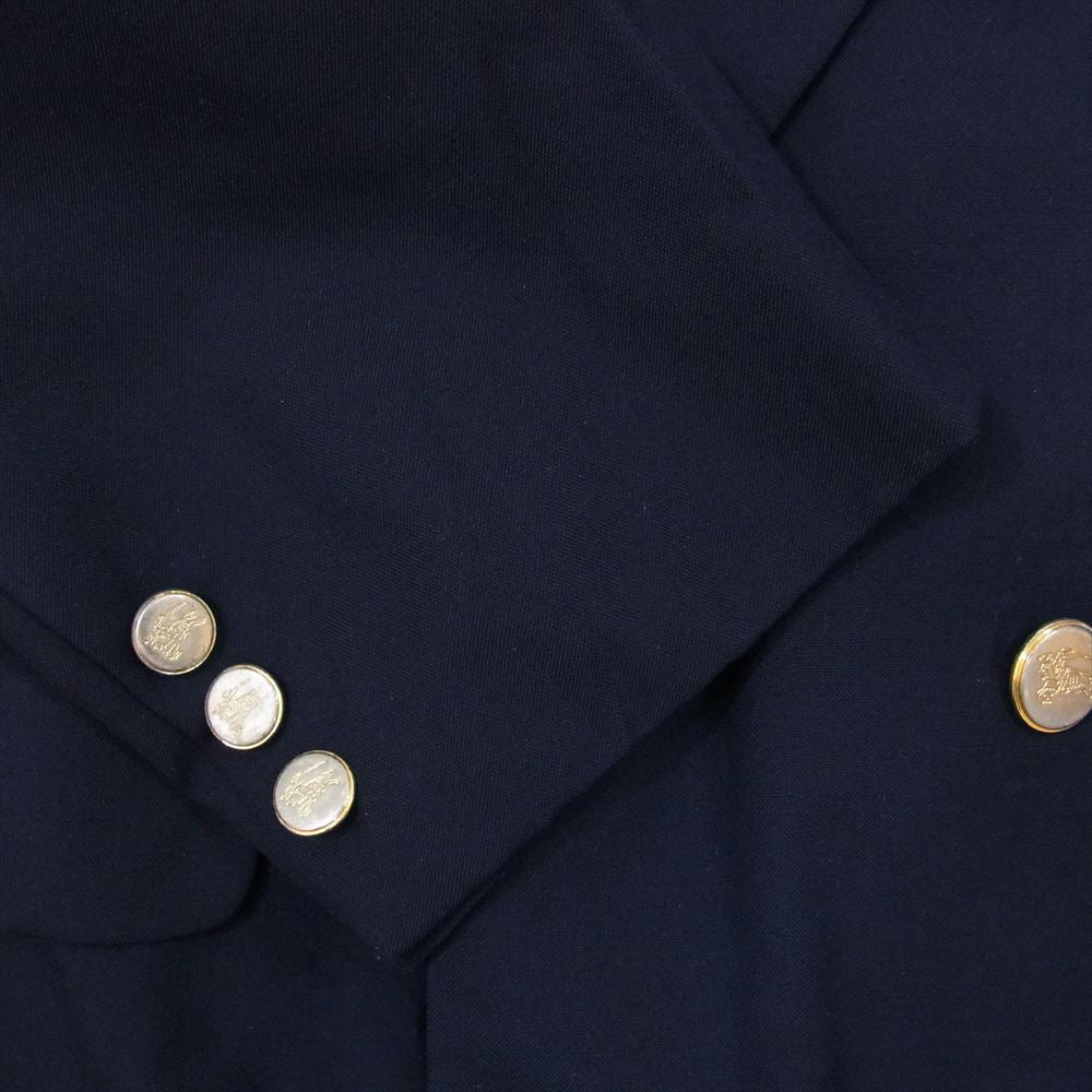 BURBERRY バーバリー BURBERRYS 金ボタン ピークドラペル ウール ダブル テーラード ジャケット ネイビー系 サイズ表記無【中古】
