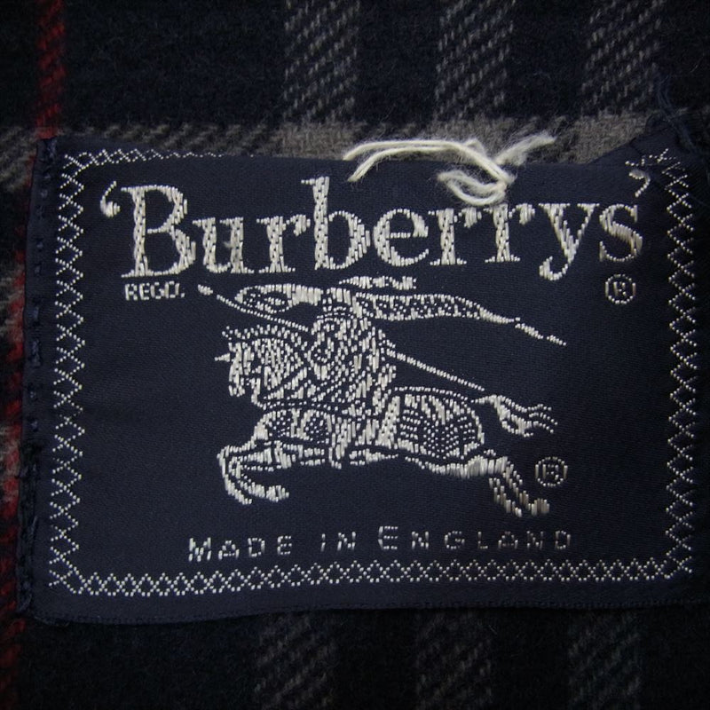 BURBERRY バーバリー BURBERRYS 裏地チェック ウール ダッフル コート ネイビー系 サイズ表記無【中古】