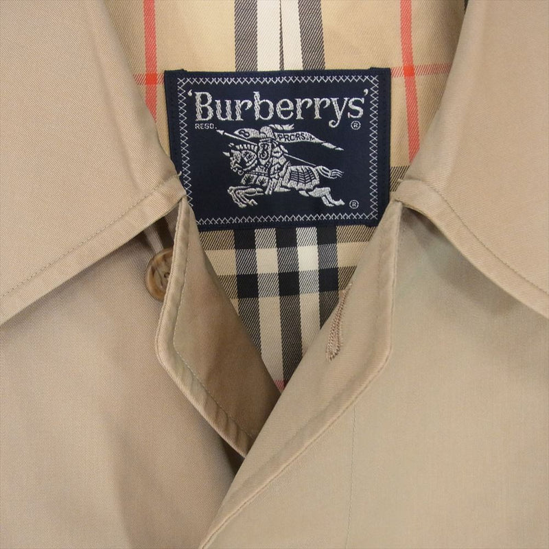 BURBERRY バーバリー WR050-902-46 BURBERRYS ネーム入り 裏地チェック ステンカラー コート ベージュ系 サイズ表記無【中古】