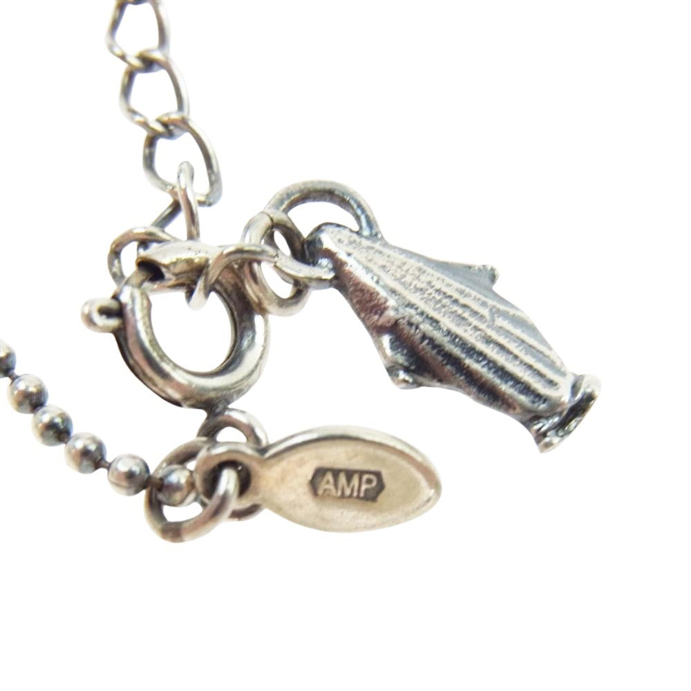 amp japan アンプジャパン ターコイズ チェーン付き ペンダント ネックレス シルバー系 ブルー系【中古】