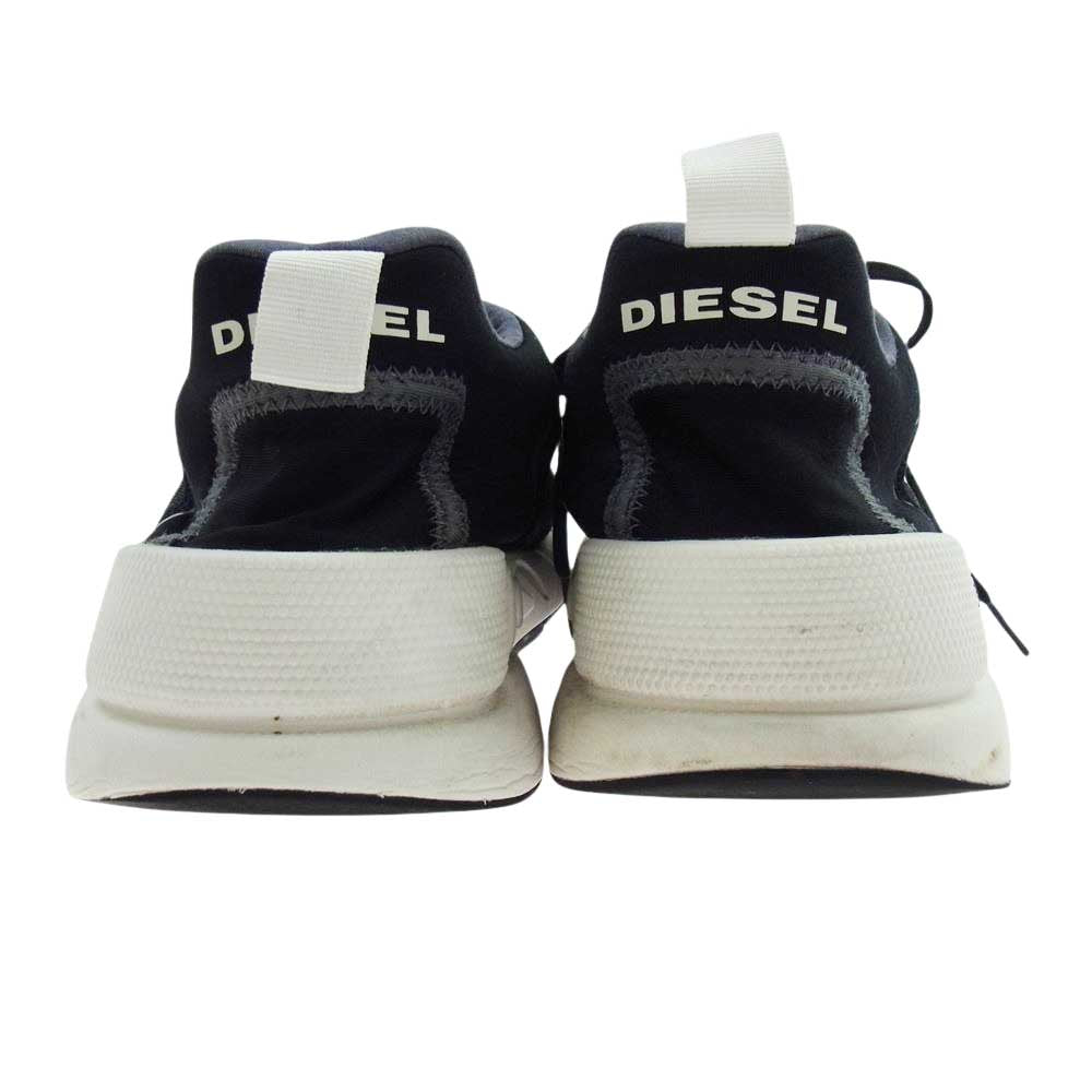 DIESEL ディーゼル S20-11-SB スエードレザー切替 メッシュ ハイテク ローカット スニーカー ブラック系 27cm【中古】