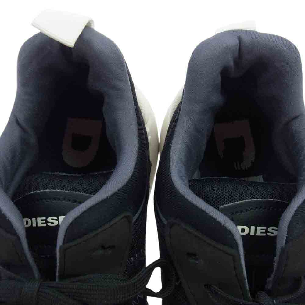 DIESEL ディーゼル S20-11-SB スエードレザー切替 メッシュ ハイテク ローカット スニーカー ブラック系 27cm【中古】