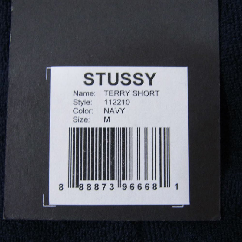 STUSSY ステューシー Terry(stussy short pant パイル地 ショート パンツ  ネイビー系 M【新古品】【未使用】【中古】