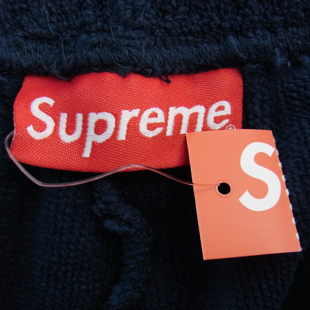 Supreme シュプリーム 16SS Terry shorts テリー ショーツ パイル地 バックロゴ ショート ハーフ パンツ ネイビー系 M【中古】