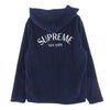 Supreme シュプリーム 16SS Terry Zip Up Sweat テリー ジップアップ スウェット パイル地 バックロゴ フーディー パーカー ネイビー系 M【中古】