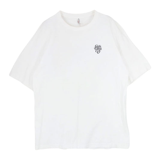 ガールズドントクライ 18SS ALSTYLE LOGO TEE ロゴ プリント クルーネック 半袖 Tシャツ ホワイト系 XL【中古】