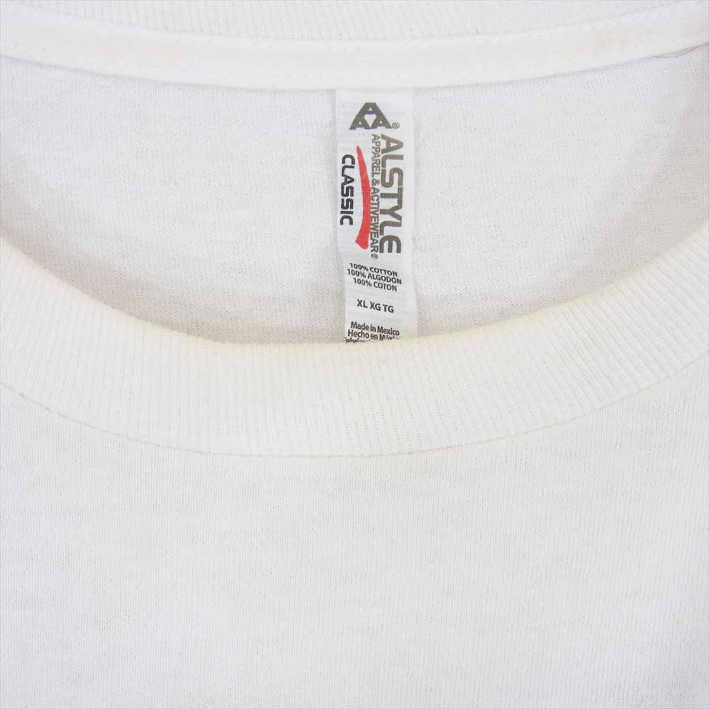 ガールズドントクライ 18SS ALSTYLE LOGO TEE ロゴ プリント クルーネック 半袖 Tシャツ ホワイト系 XL【中古】