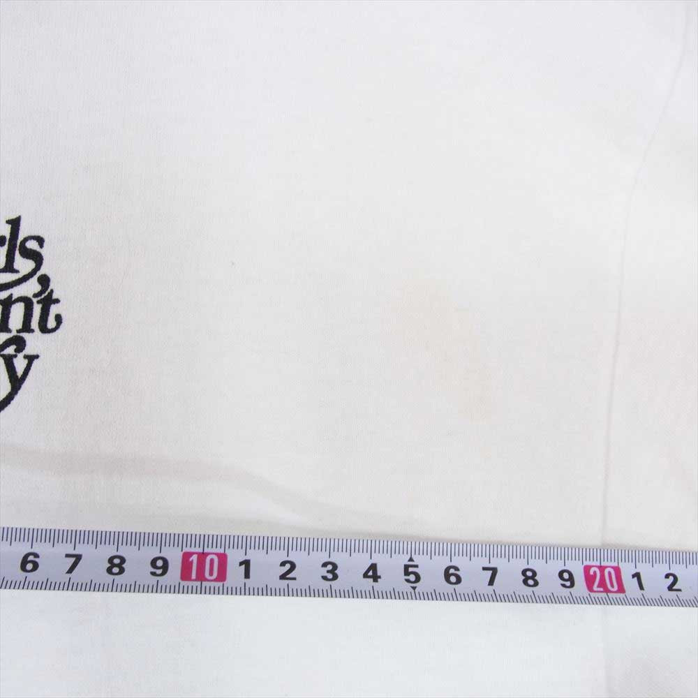 ガールズドントクライ 18SS ALSTYLE LOGO TEE ロゴ プリント クルーネック 半袖 Tシャツ ホワイト系 XL【中古】
