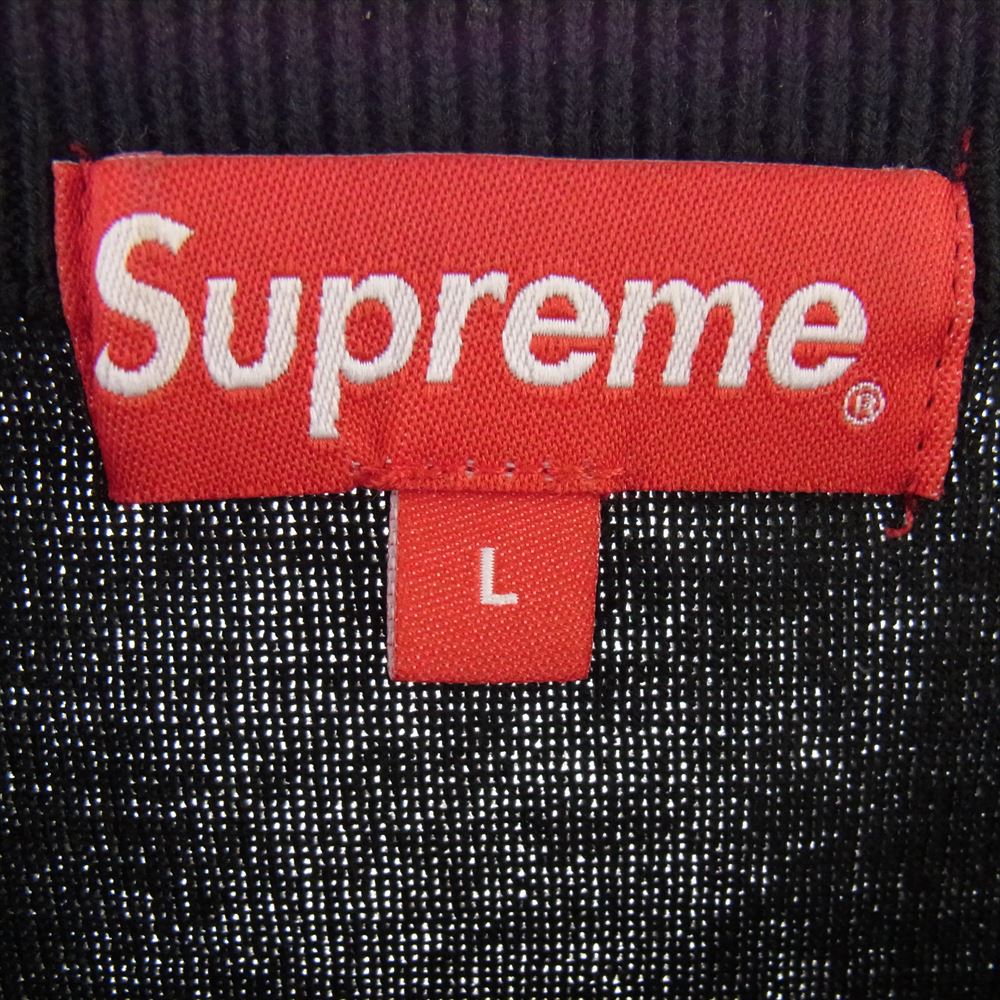 Supreme シュプリーム 18SS Checkered Panel Crewneck Sweater チェッカー パネル クルーネック セーター ブラック系 M【中古】