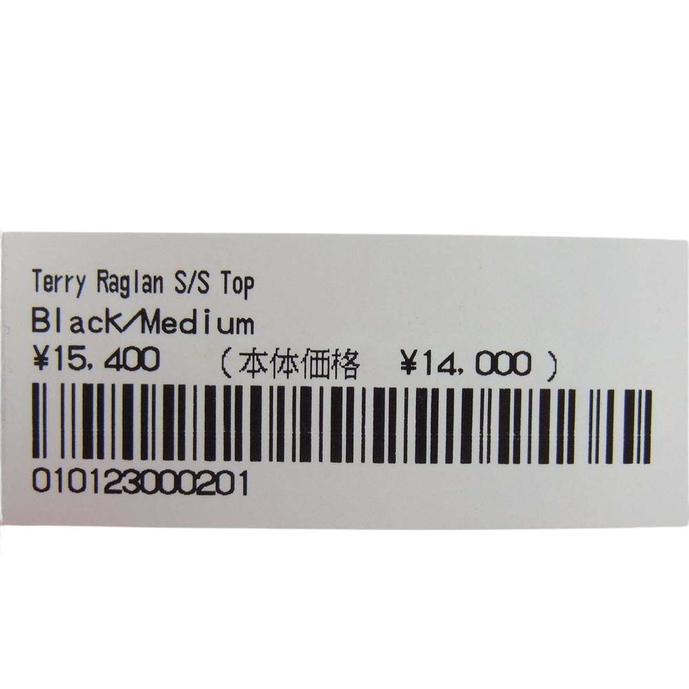 Supreme シュプリーム 23SS Terry Raglan S/S Top テリー ラグラン 半袖 Tシャツ ブラック系 M【中古】