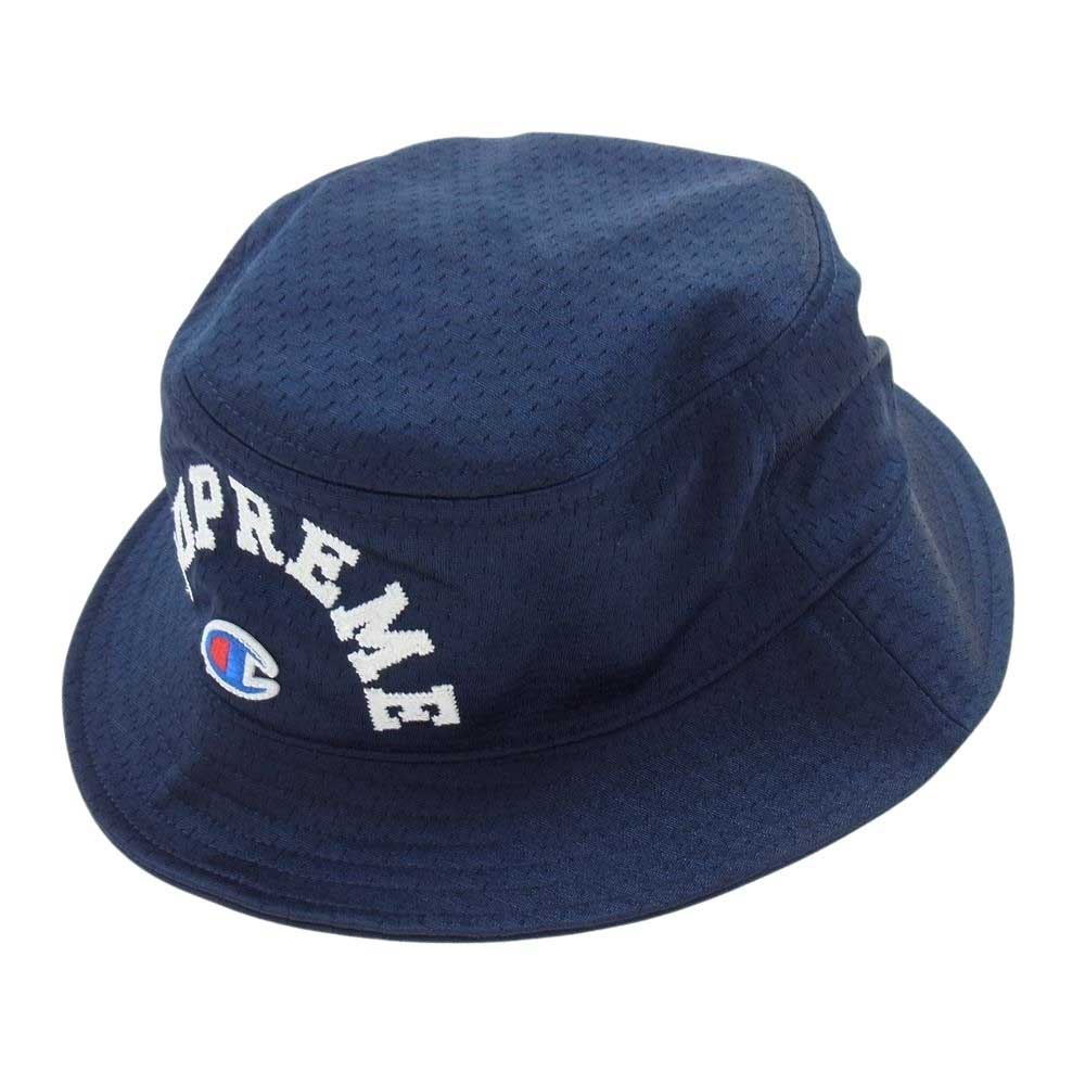 Supreme シュプリーム 24SS Champion チャンピオン Mesh Crusher Hat メッシュ クラッシャー ハット 帽子 ネイビー系【極上美品】【中古】