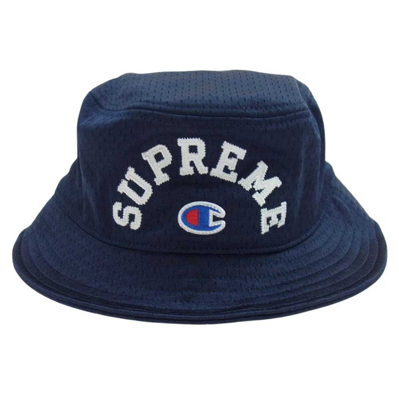 Supreme シュプリーム 24SS Champion チャンピオン Mesh Crusher Hat メッシュ クラッシャー ハット 帽子 ネイビー系【極上美品】【中古】