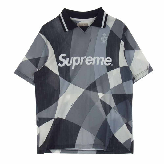 Supreme シュプリーム 21SS Emilio Pucci Soccer Jersey エミリオ プッチ サッカー ジャージ 半袖 Tシャツ グレー系 M【美品】【中古】