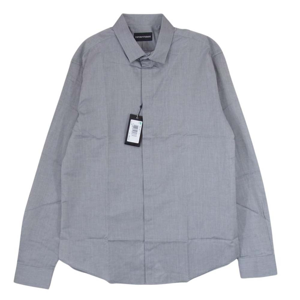 Emporio Armani エンポリオ・アルマーニ V1CC2T V118C ドレスシャツ グレー系 41【新古品】【未使用】【中古】