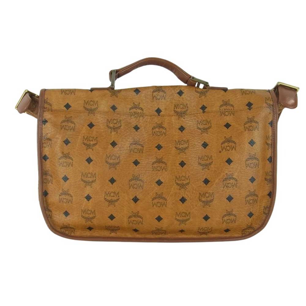 MCM エム・シー・エム 2WAY ショルダー ビジネス バッグ ブラウン系【中古】