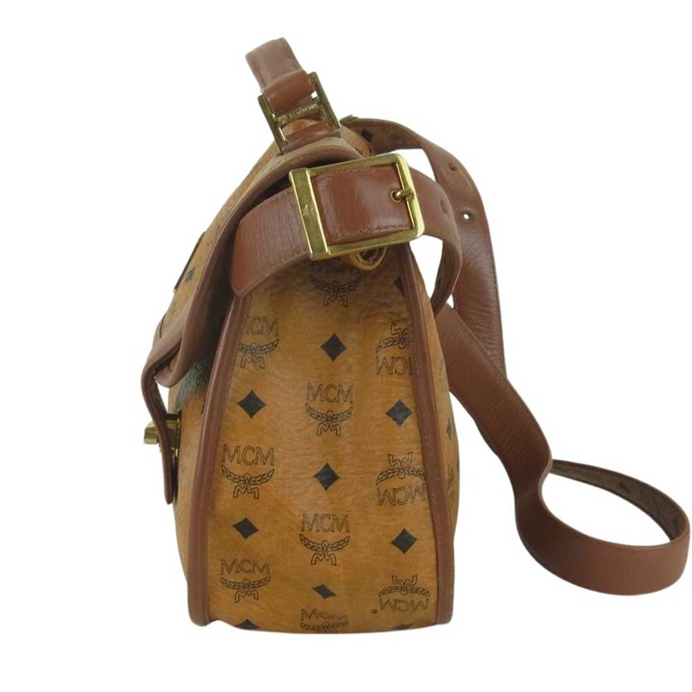 MCM エム・シー・エム 2WAY ショルダー ビジネス バッグ ブラウン系【中古】