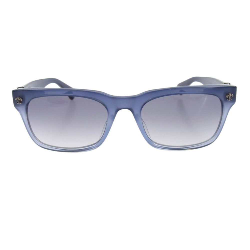 CHROME HEARTS クロムハーツ（原本無） GITTIN ANY BSフレアテンプル スクエアフレーム サングラス アイウェア  ネイビー系【中古】