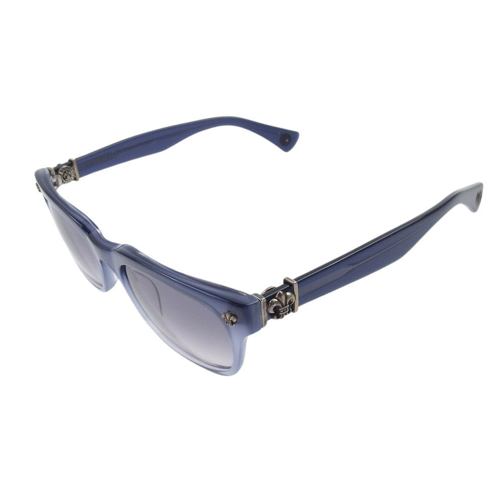 CHROME HEARTS クロムハーツ（原本無） GITTIN ANY BSフレアテンプル スクエアフレーム サングラス アイウェア  ネイビー系【中古】