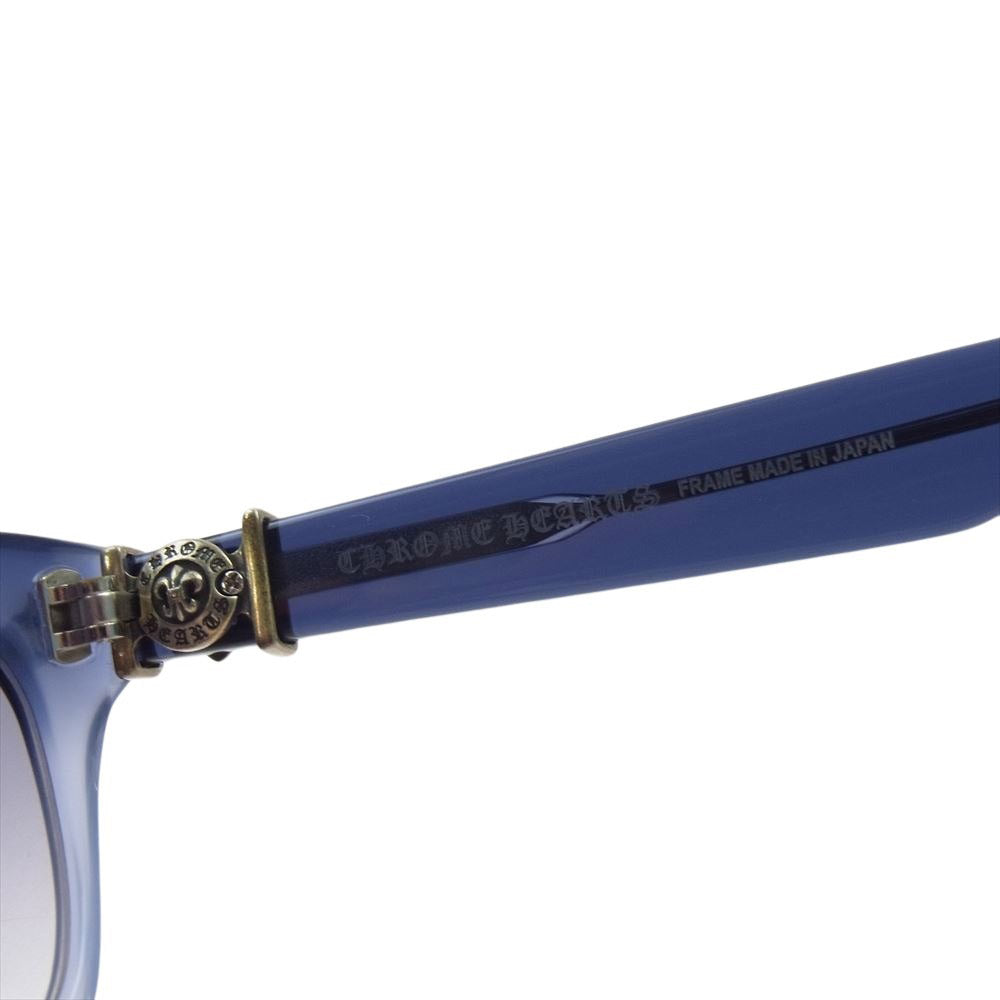 CHROME HEARTS クロムハーツ（原本無） GITTIN ANY BSフレアテンプル スクエアフレーム サングラス アイウェア  ネイビー系【中古】