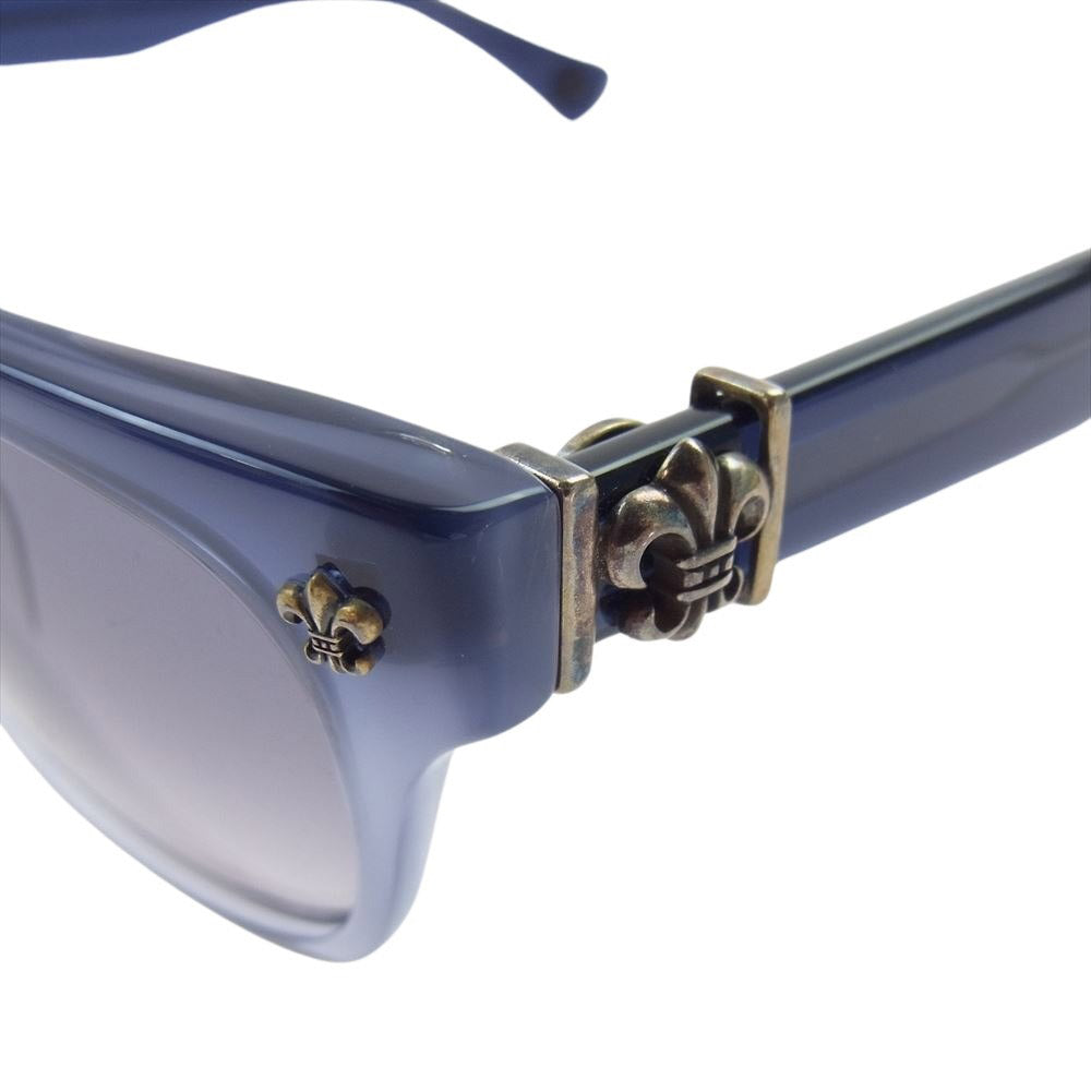 CHROME HEARTS クロムハーツ（原本無） GITTIN ANY BSフレアテンプル スクエアフレーム サングラス アイウェア  ネイビー系【中古】