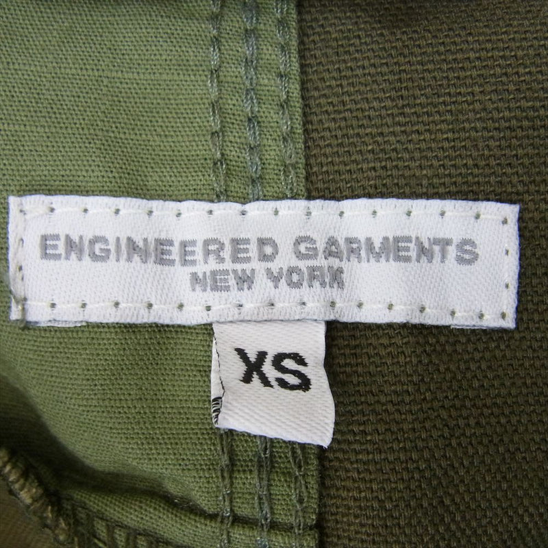 Engineered Garments エンジニアードガーメンツ Logger Jacket ロガージャケット クレイジーパターン マルチファブリックコンボ リップストップ カーキ系 XS【中古】