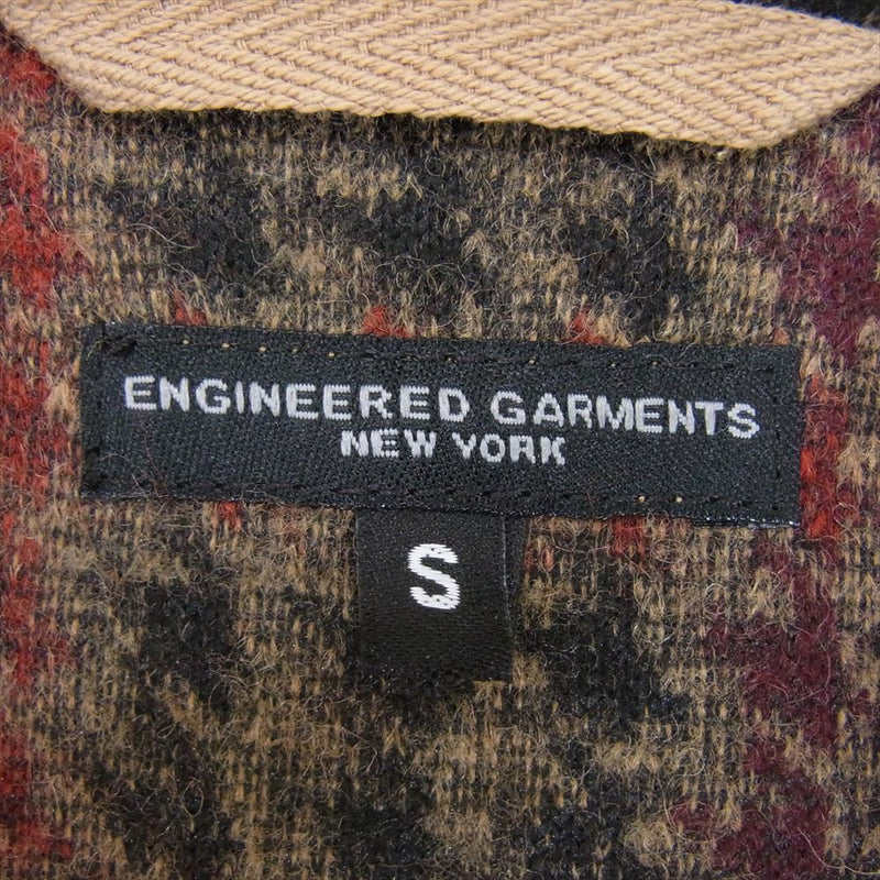 Engineered Garments エンジニアードガーメンツ 18AW Knit Jacket-Gun Club Multi Check Knit ガンクラブチェック マルチパターン ニット テーラードジャケット ブラウン系 S【中古】