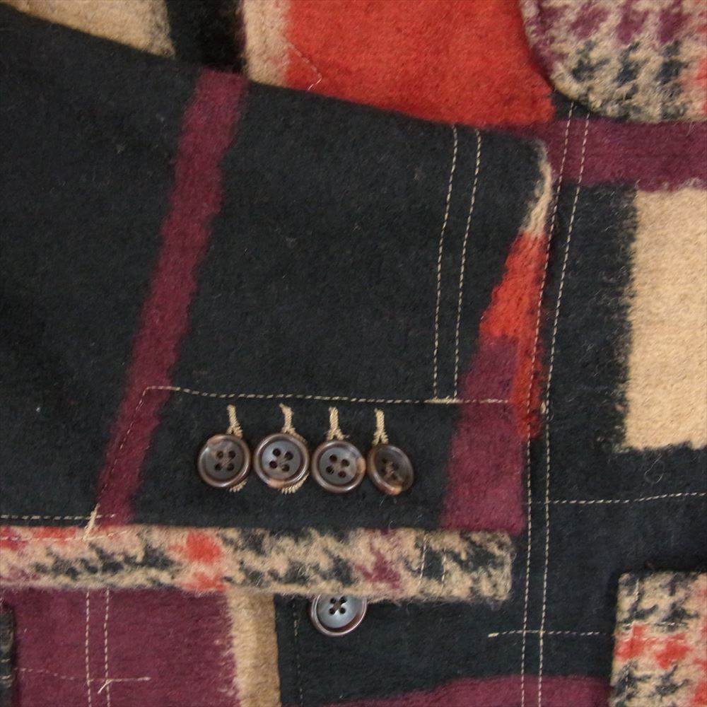 Engineered Garments エンジニアードガーメンツ 18AW Knit Jacket-Gun Club Multi Check Knit ガンクラブチェック マルチパターン ニット テーラードジャケット ブラウン系 S【中古】