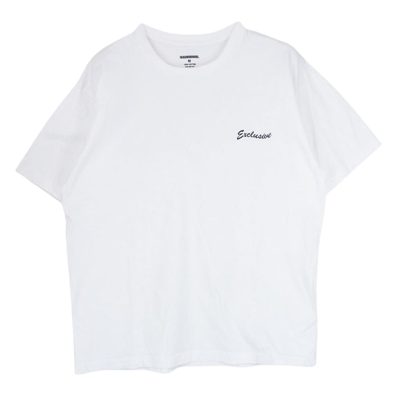 NEIGHBORHOOD ネイバーフッド 22AW 222PCNH-ST04 NH LOGO TEE  バックロゴ プリント Tシャツ ホワイト系 M【中古】