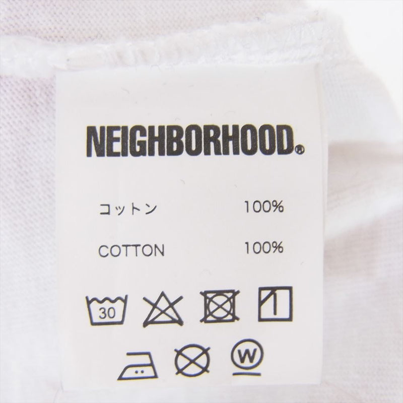 NEIGHBORHOOD ネイバーフッド 22AW 222PCNH-ST04 NH LOGO TEE  バックロゴ プリント Tシャツ ホワイト系 M【中古】