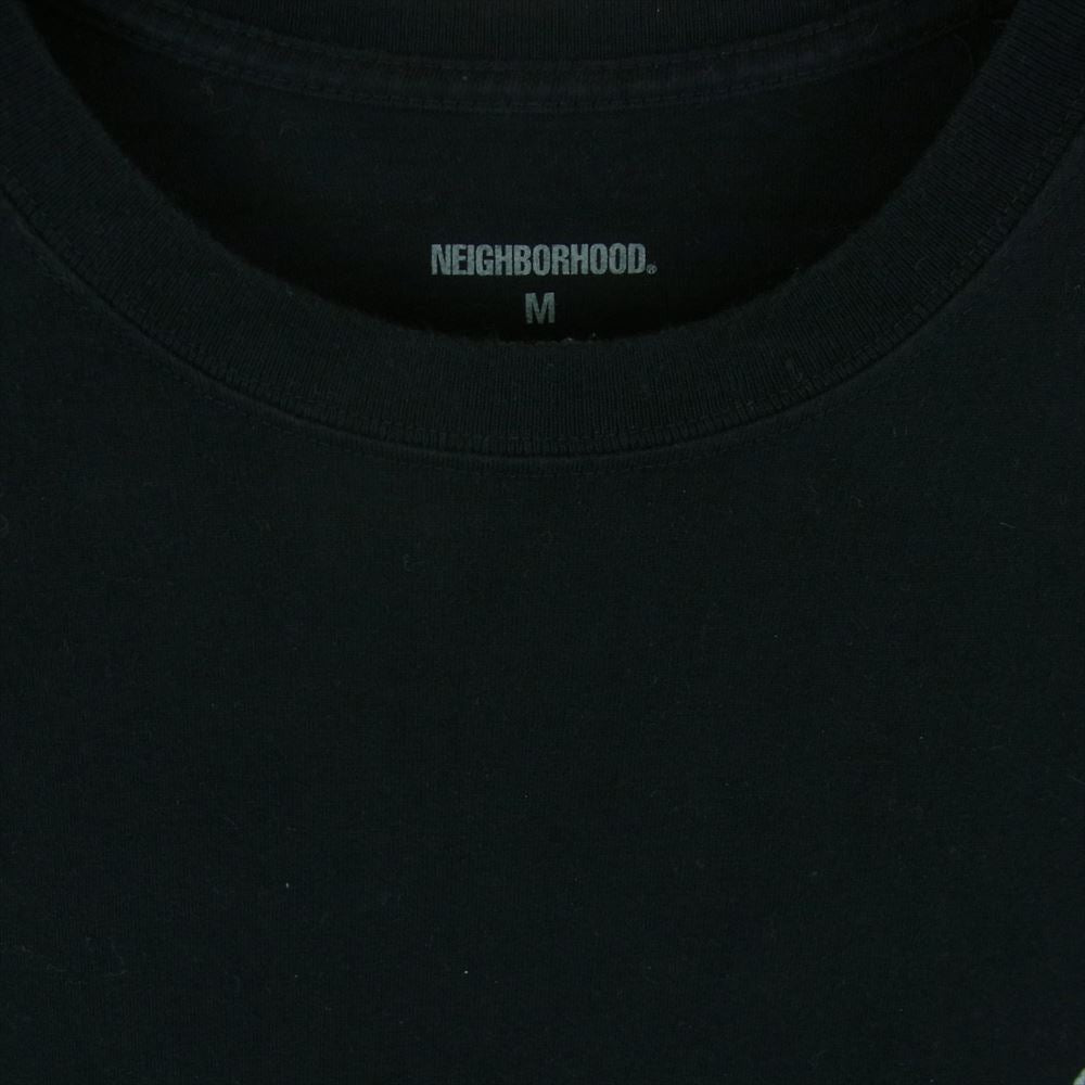 NEIGHBORHOOD ネイバーフッド 22AW 222PCNH-ST04 NH LOGO TEE バックロゴ プリント 半袖 Tシャツ ブラック系 M【中古】