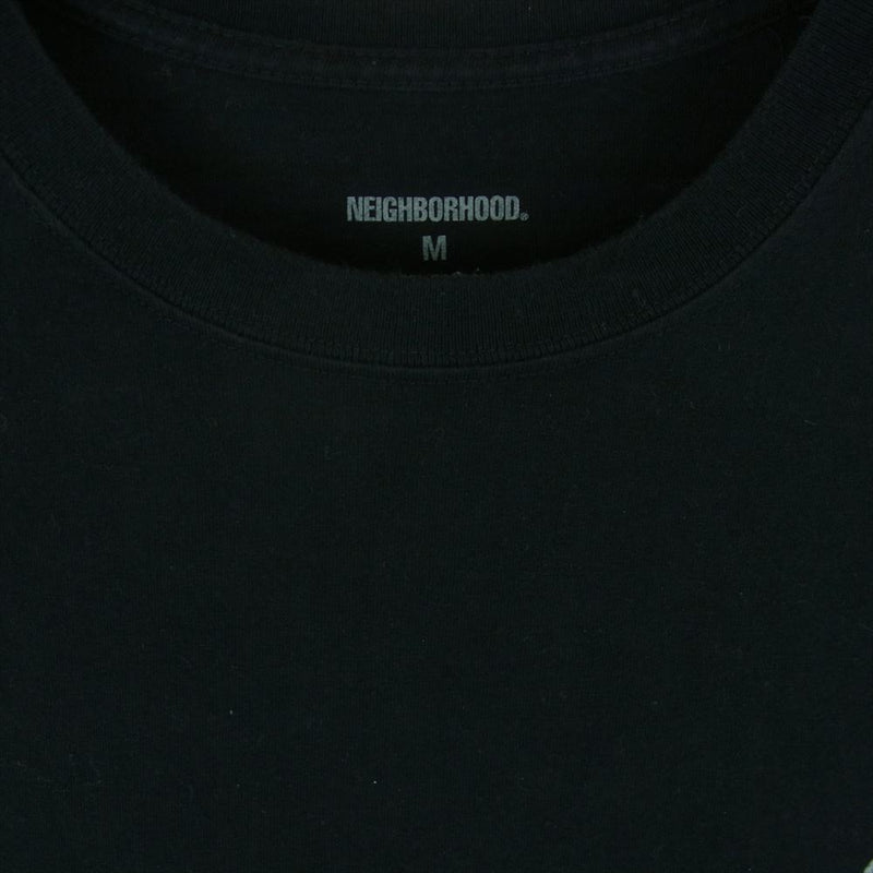 NEIGHBORHOOD ネイバーフッド 22AW 222PCNH-ST04 NH LOGO TEE バックロゴ プリント 半袖 Tシャツ ブラック系 M【中古】