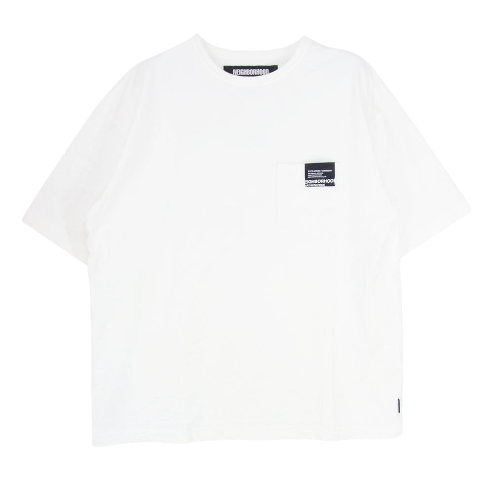 NEIGHBORHOOD ネイバーフッド 23SS 231FPNH-CSM04 CLASSIC-P CREWNECK SS ポケット Tシャツ 半袖  ホワイト系 S【中古】