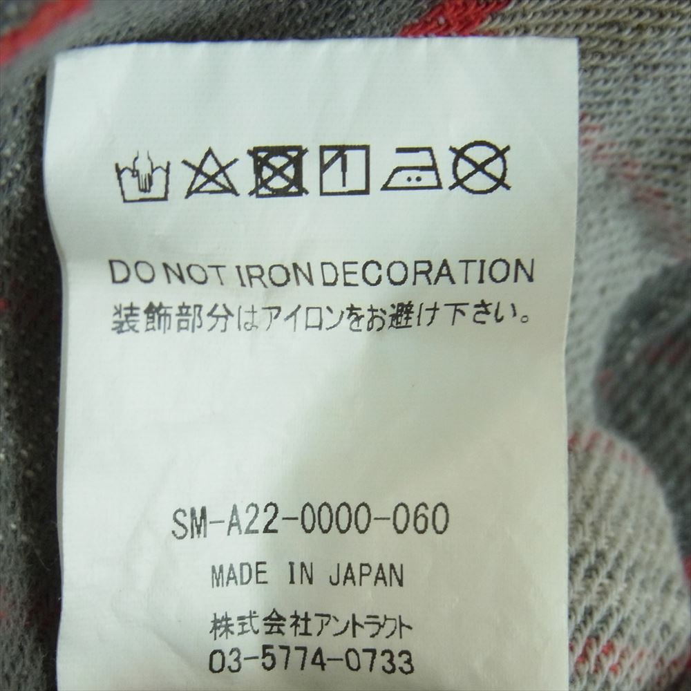 SAINT MICHAEL セントマイケル SM-A22-0000-060 X Shermer Academy チェック 長袖 シャツ グレー系 レッド系 M【中古】