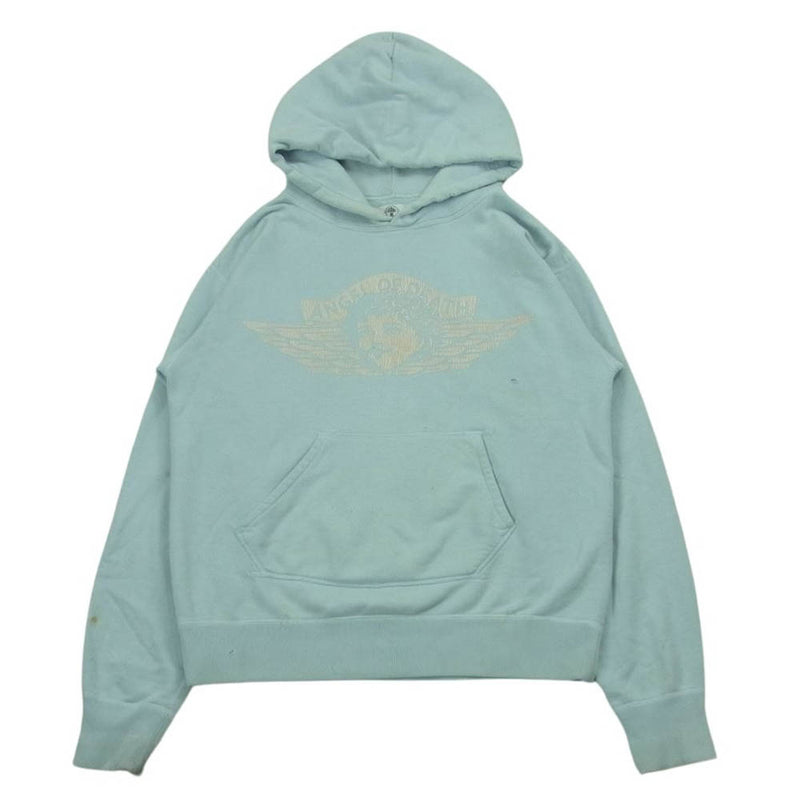 SAINT MICHAEL セントマイケル 21SS SM-S21-0000-042 HOODIE ANGEL エンジェル プリント プルオーバー フーディー パーカー ライトブルー系 サイズ表記なし【中古】