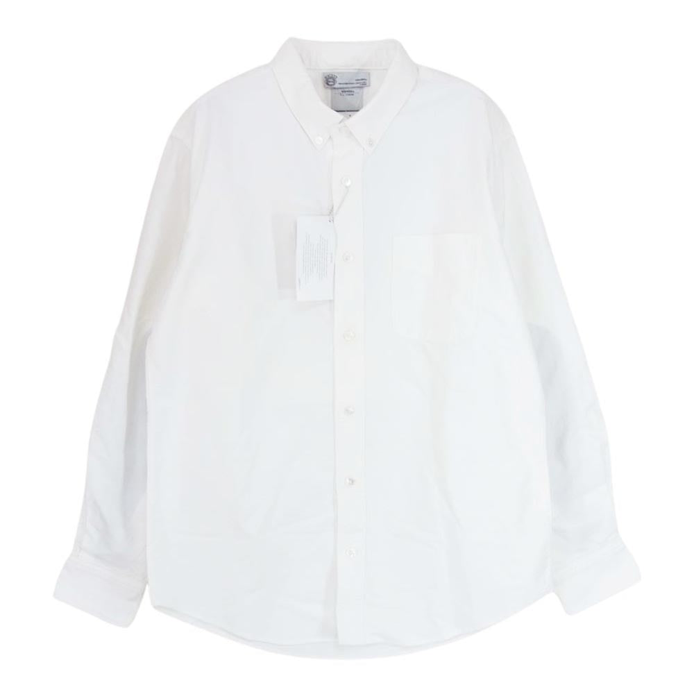 VISVIM ビズビム 12SS 0112105011005 ALBACORE KOFU SHIRT B.D L/S GIZA エルボーパッチ ボタンダウン オックスフォード ギザコットン 長袖 シャツ ホワイト系 2【中古】