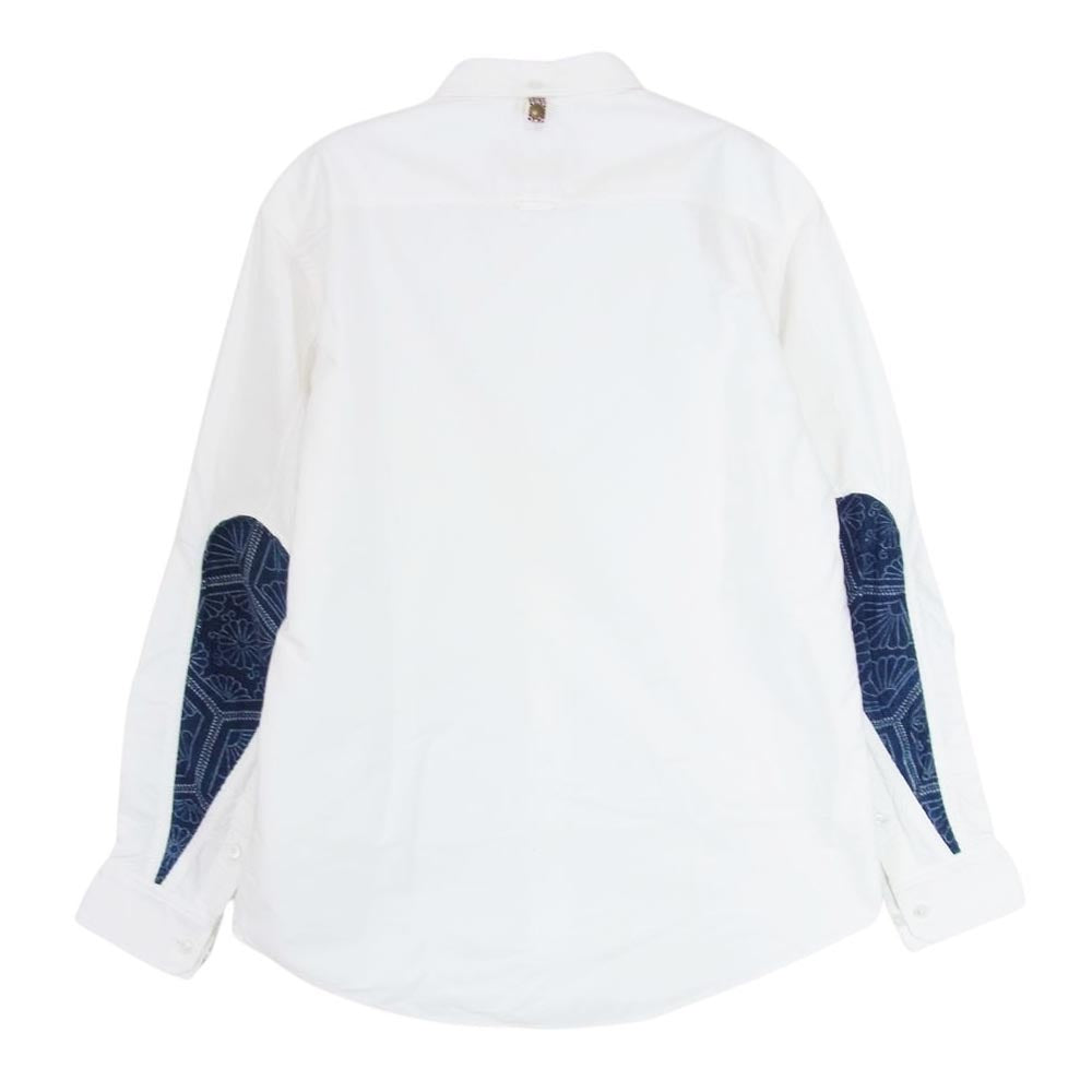 VISVIM ビズビム 12SS 0112105011005 ALBACORE KOFU SHIRT B.D L/S GIZA エルボーパッチ ボタンダウン オックスフォード ギザコットン 長袖 シャツ ホワイト系 2【中古】