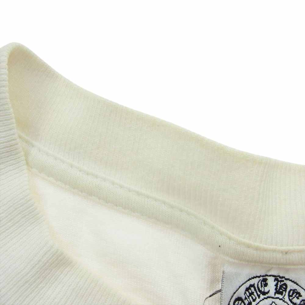 CHROME HEARTS クロムハーツ（原本無） バッククロス ロゴ プリント 半袖 ポケット Tシャツ TOKYO オフホワイト系 S【中古】