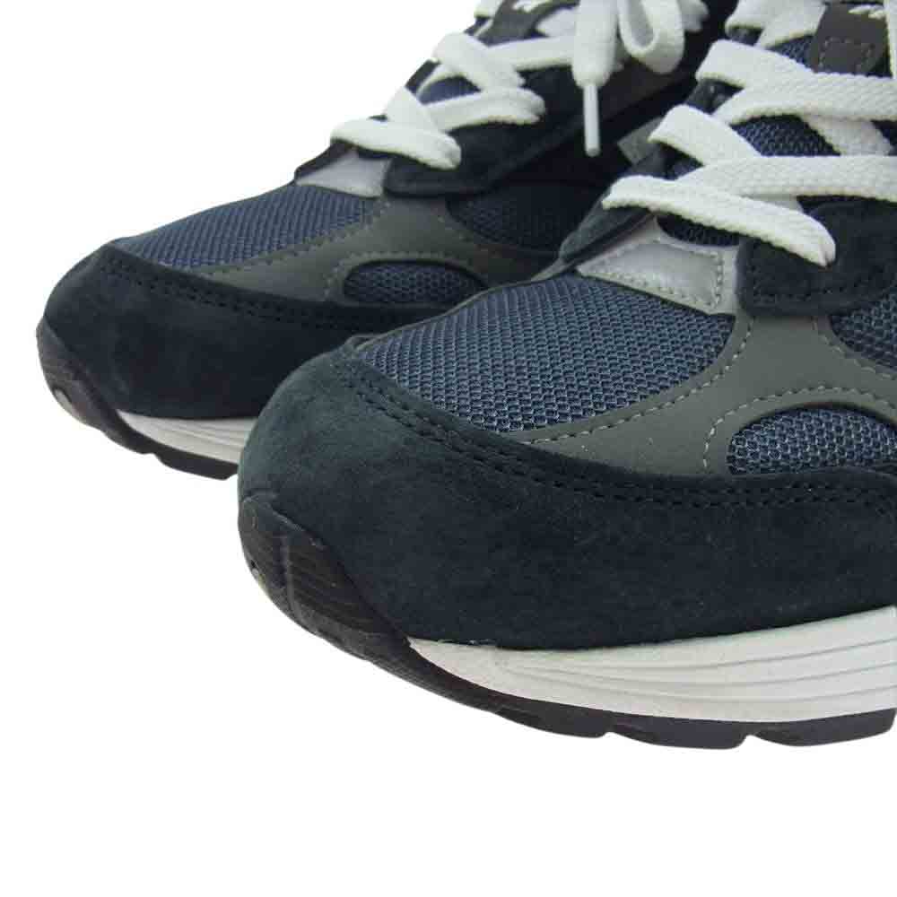 NEW BALANCE ニューバランス M992GG USA製 992 スエード メッシュ ローカット スニーカー  ネイビー系 28cm【中古】