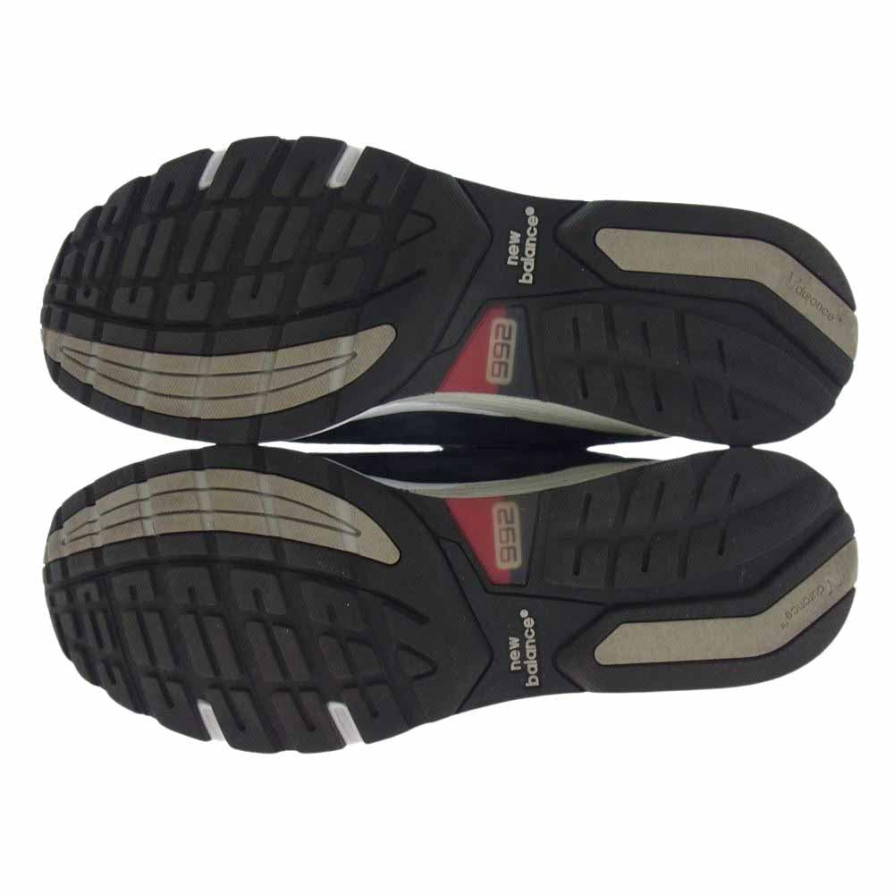 NEW BALANCE ニューバランス M992GG USA製 992 スエード メッシュ ローカット スニーカー  ネイビー系 28cm【中古】