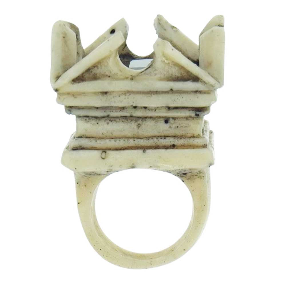 マカブル ガジェット MGR002W テンプル リング ホワイト オフホワイト系 9号【新古品】【未使用】【中古】