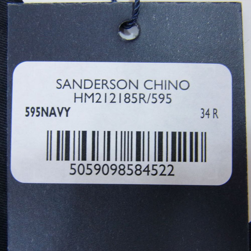 ハケットロンドン SANDERSON CHINO サンダーソン チノ パンツ ネイビー系 34R【美品】【中古】
