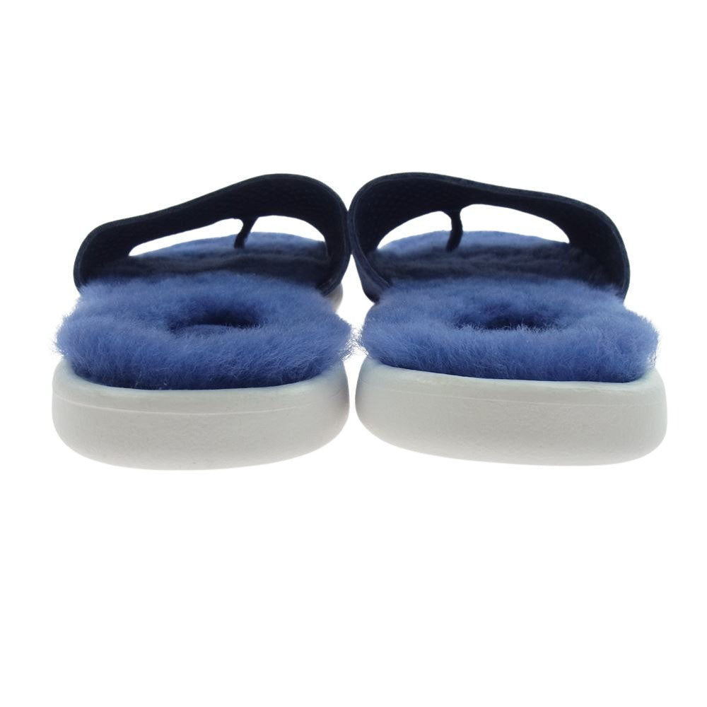 UGG アグ ファー サンダル スリッパ ブルー系 6【中古】
