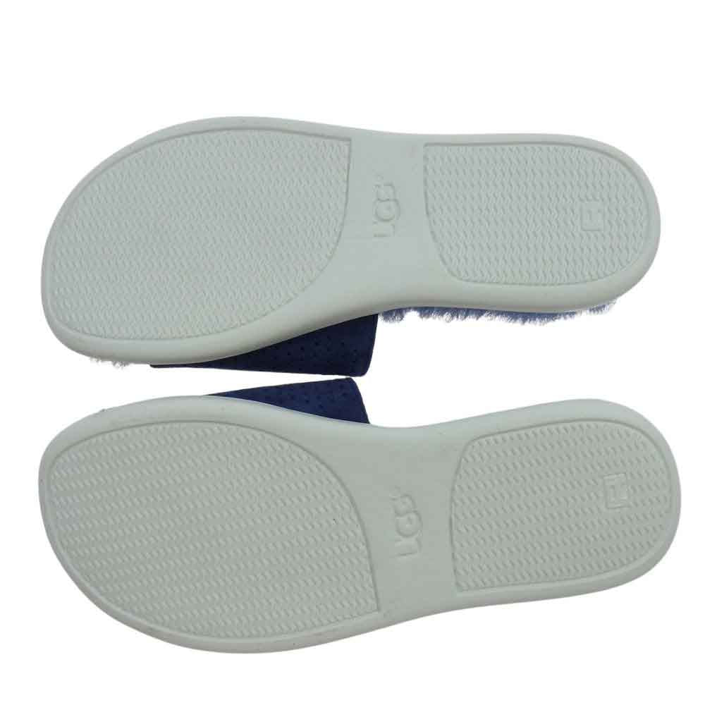 UGG アグ ファー サンダル スリッパ ブルー系 6【中古】
