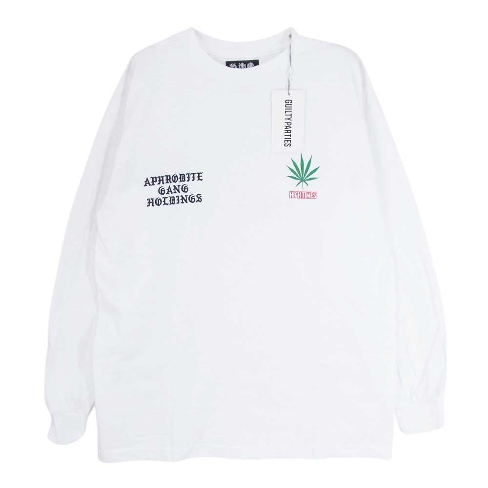 WACKO MARIA ワコマリア 24SS NMD-HIGHTIMES WM-LT01 × 舐達麻 HIGHTIMES CREW NECK LONG SLEEVE T-SHIRT ハイタイムス 長袖Ｔシャツ ホワイト系 M【新古品】【未使用】【中古】